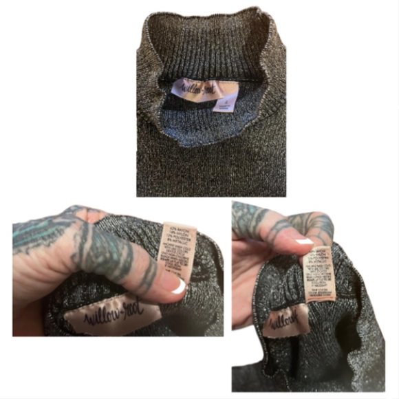 Shiny Metallic Cut Out Crop Top - Picture 5 of 7